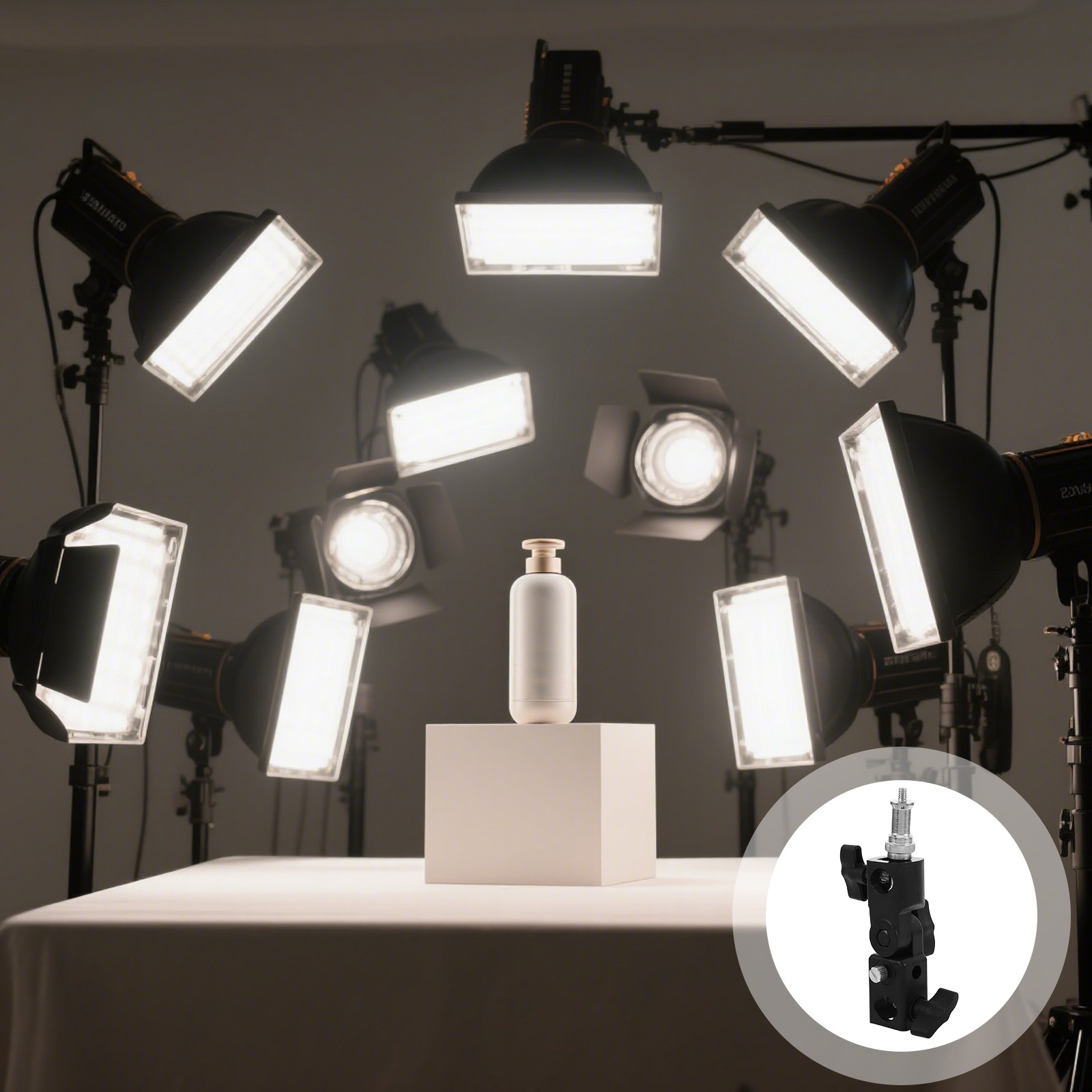 Photography Lighting With Umbrella - Camera Flash Bracket Adjustable Umbrella Mount