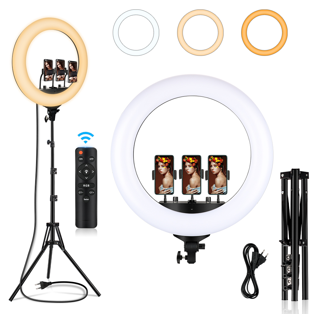 Photography Lighting With Umbrella - 22 Inch LED Ring Light Selfie