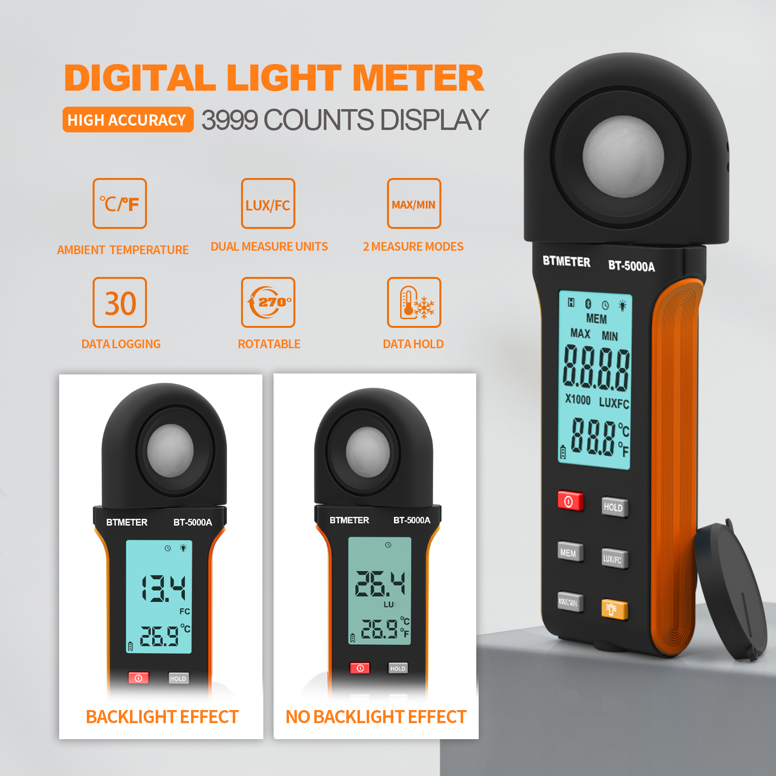 5000A Digital Light Meter 0-40 - Photography Lighting Meter のレビューと価格