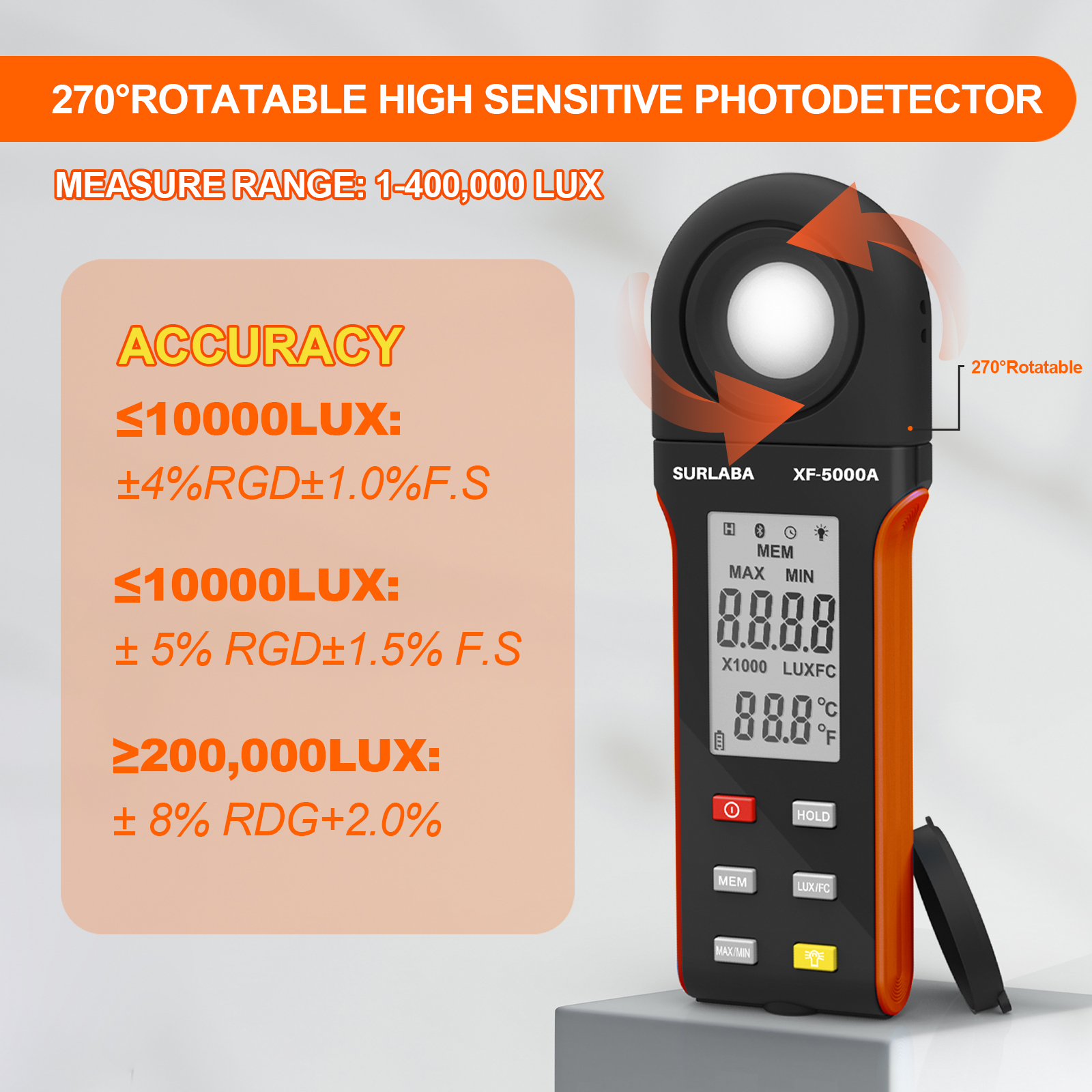5000A Digital Light Meter 0-40 - Photography Lighting Meter のレビューと価格
