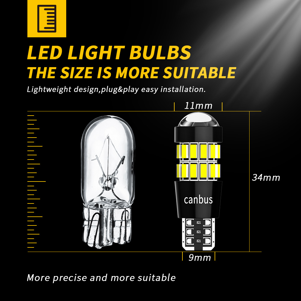 DXZ 2PCS W5W T10 LED Bulbs Len - Interior Photography Lighting のレビューと価格