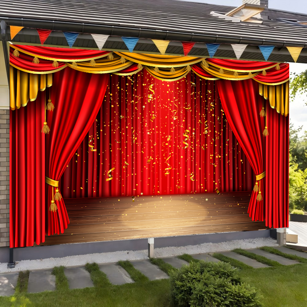 Red Theater Curtain Party Back - Photography Lighting Meter のレビューと価格