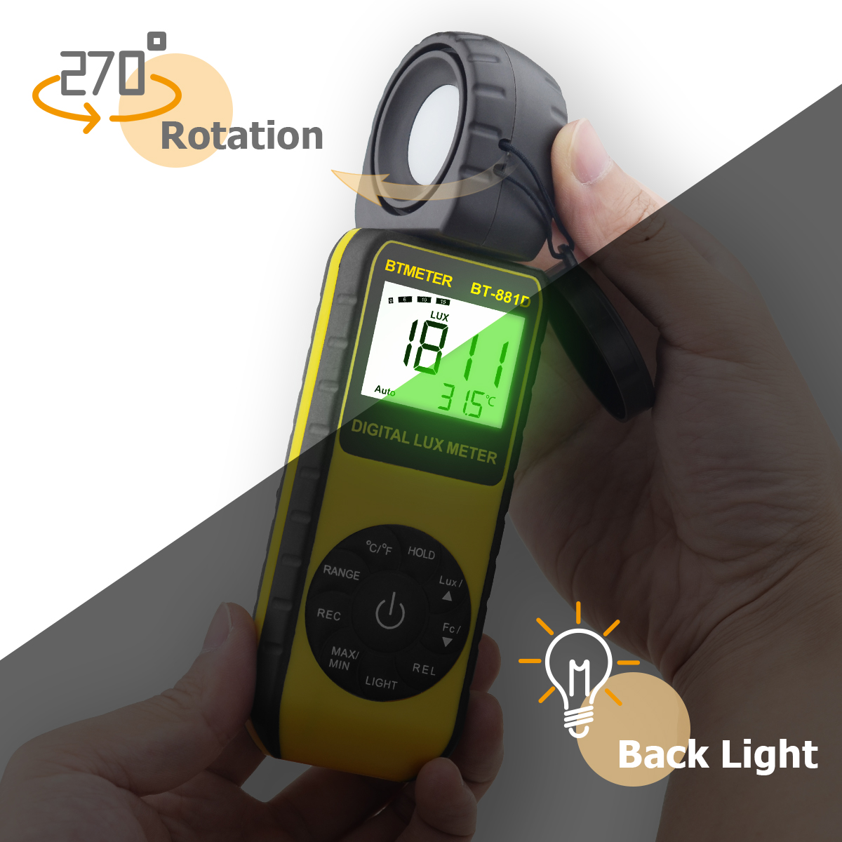 Digital Lux Meter 400,000 Lux  - Photography Lighting Meter のレビューと価格