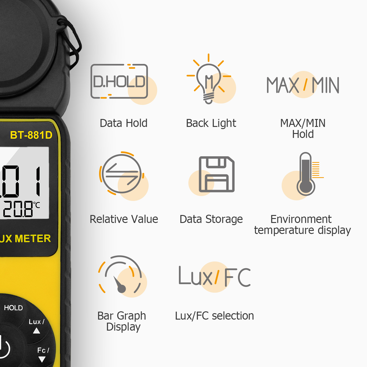 Digital Lux Meter 400,000 Lux  - Photography Lighting Meter のレビューと価格