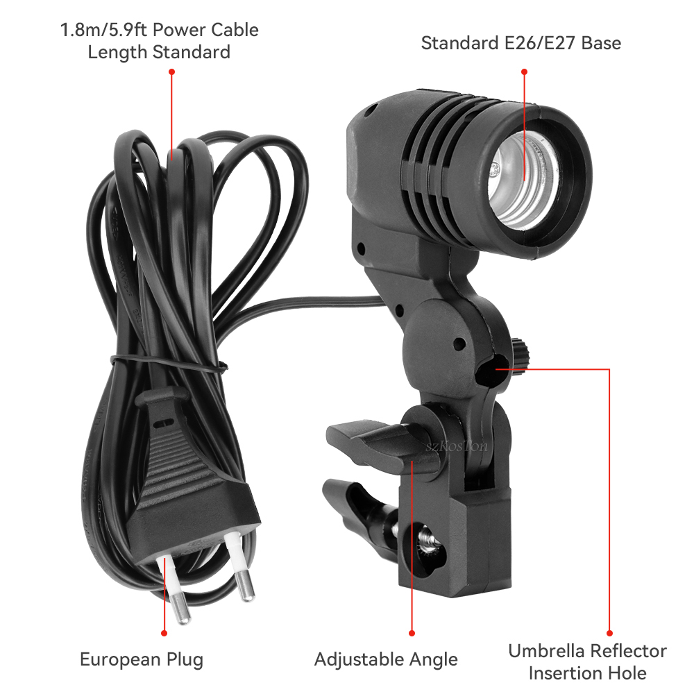Single Head Bulb Holder E27 So - Photography Lighting With Umbrella のレビューと価格