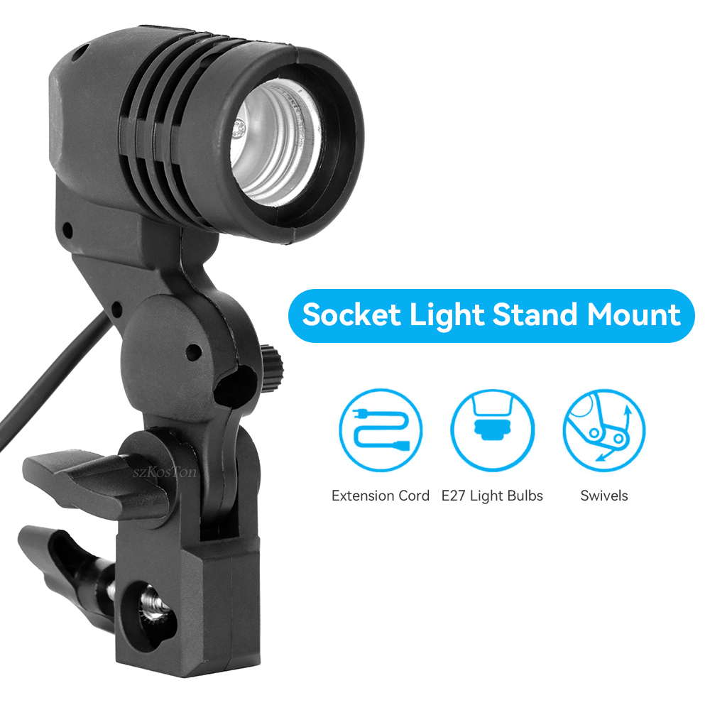 2PCS/1PC E27 Single Head Bulb  - Photography Lighting With Umbrella のレビューと価格