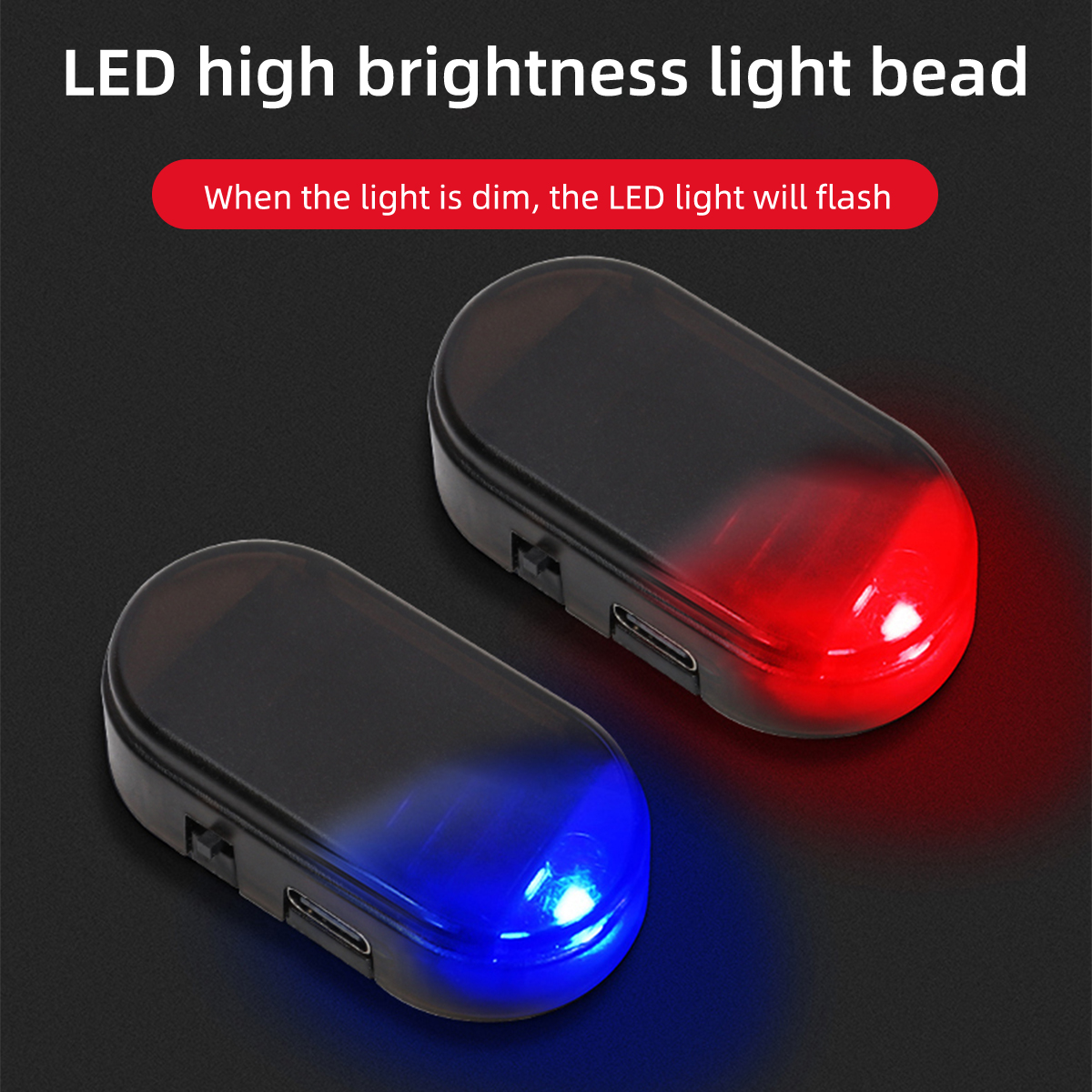Car Mini LED Solar Warning Lig - Interior Photography Lighting のレビューと価格