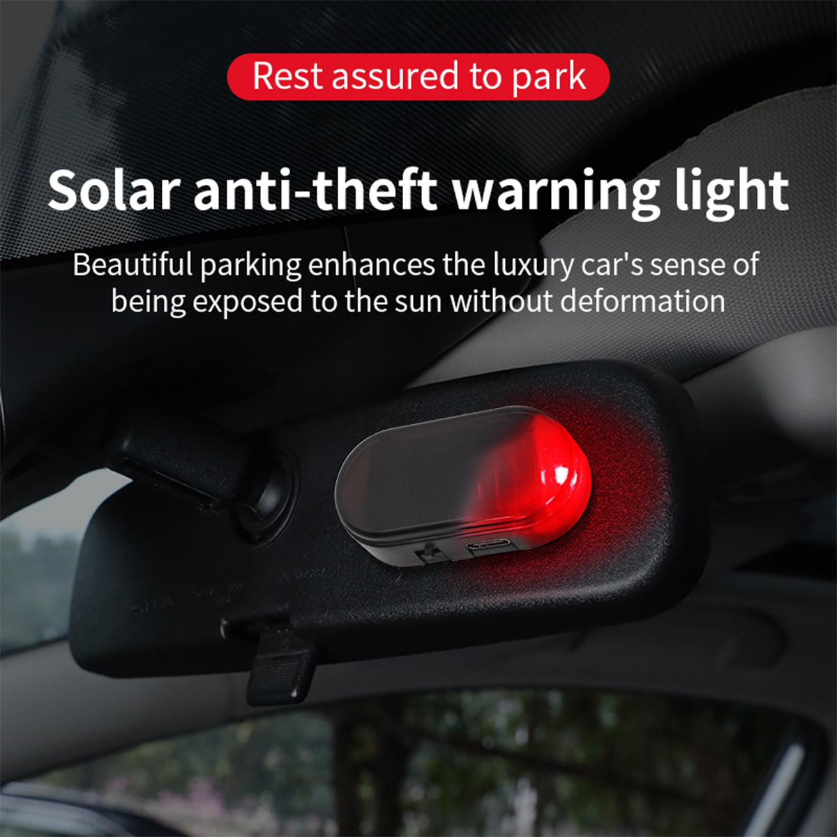 Car Mini LED Solar Warning Lig - Interior Photography Lighting のレビューと価格