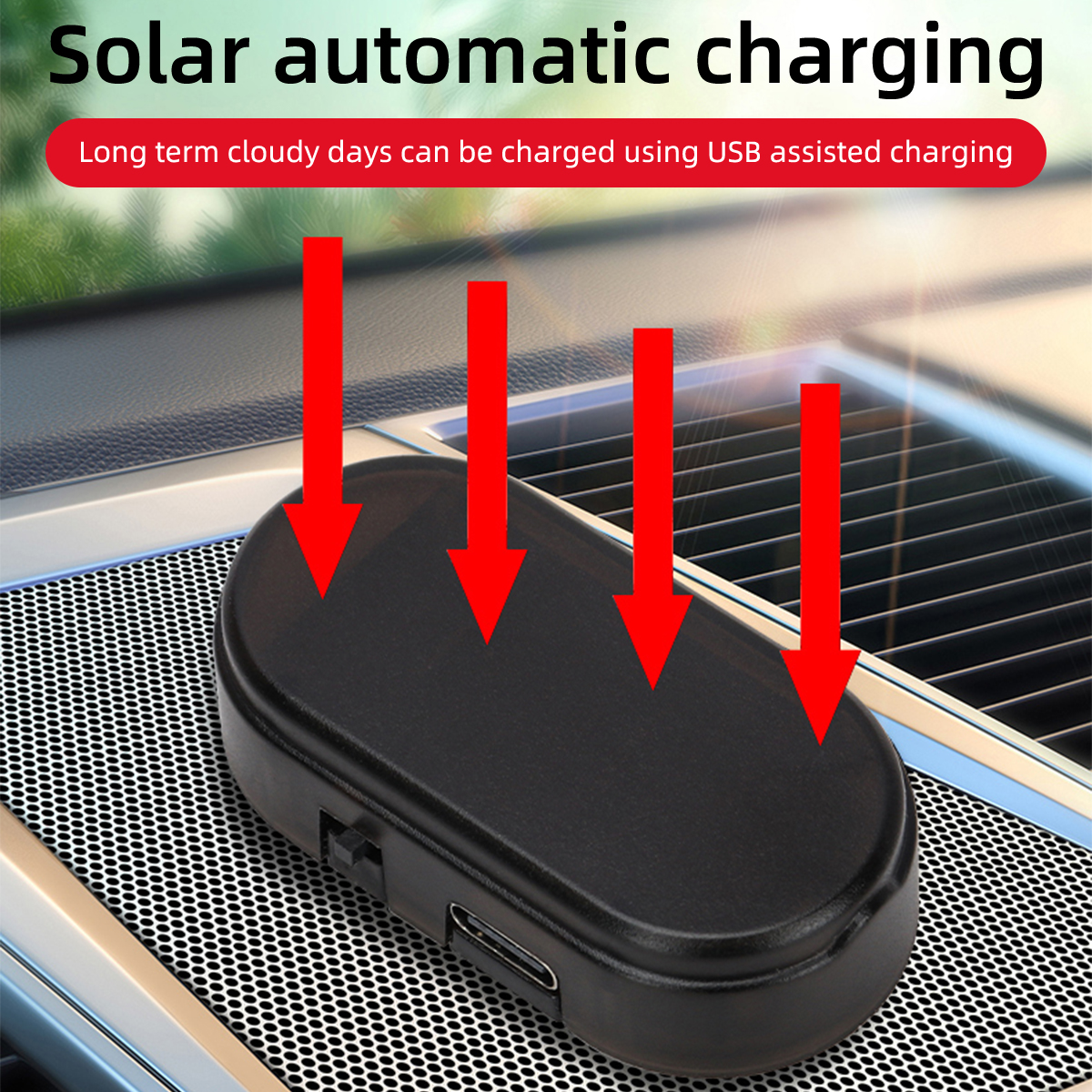 Car Mini LED Solar Warning Lig - Interior Photography Lighting のレビューと価格