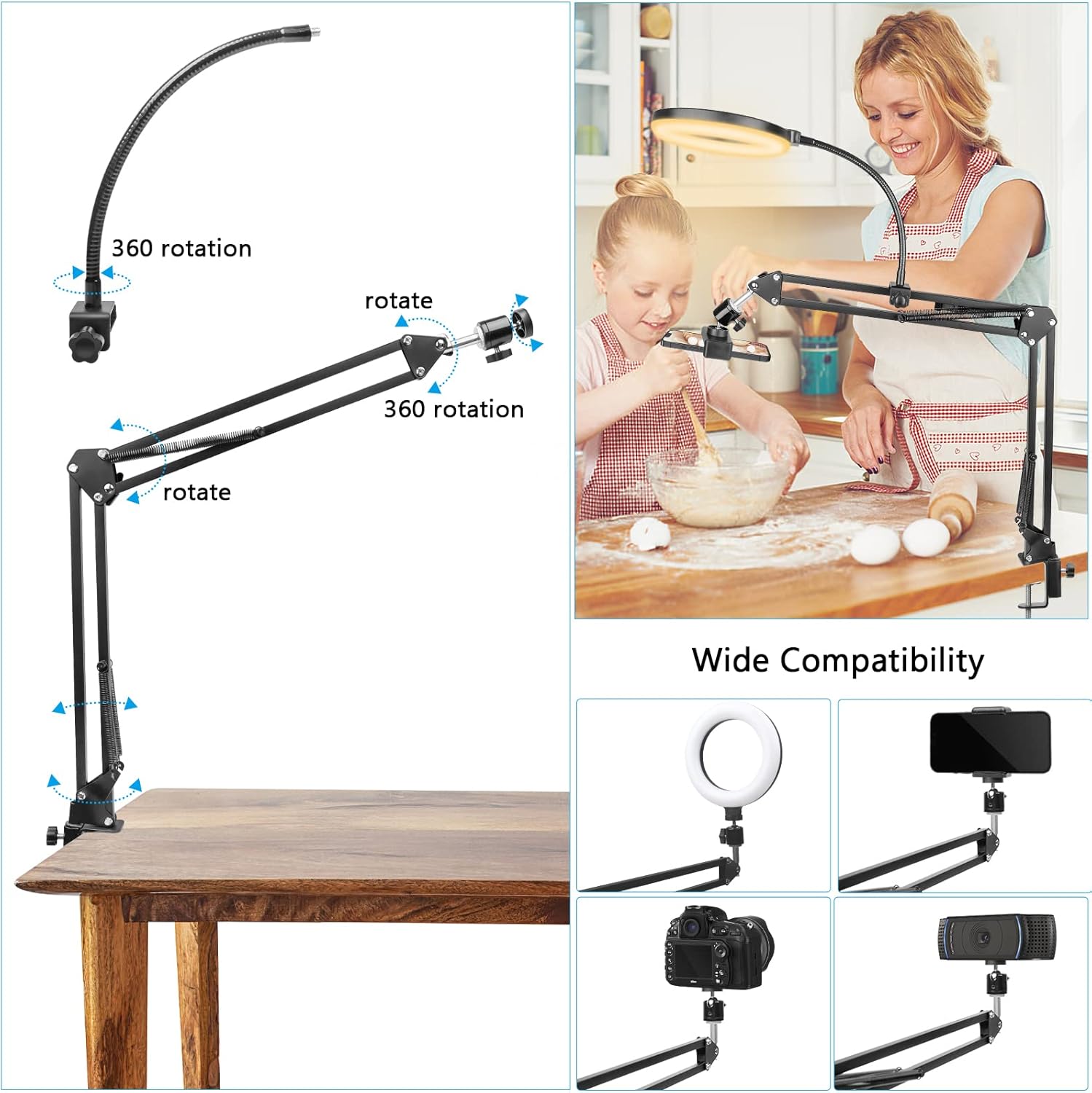 Ring Light with Stand and Phon - Photography Lighting With Umbrella のレビューと価格