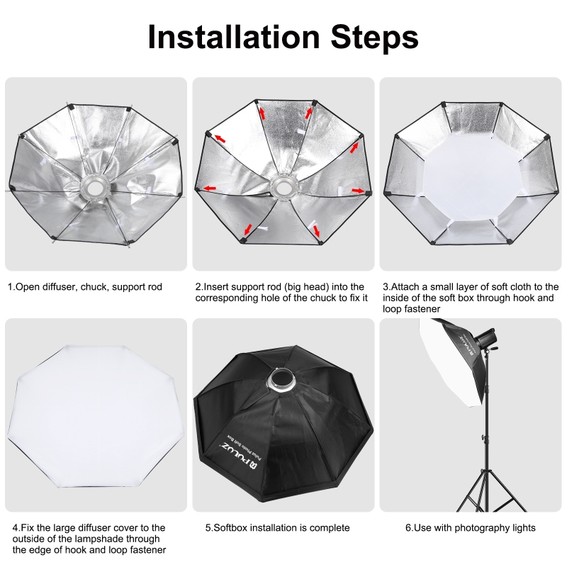 PULUZ 95cm Octagon Photography - Photography Lighting Softbox のレビューと価格