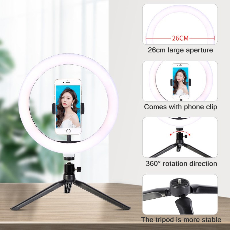 26cm 10 inch Led Ring Selfie L - Photography Lighting With Umbrella のレビューと価格