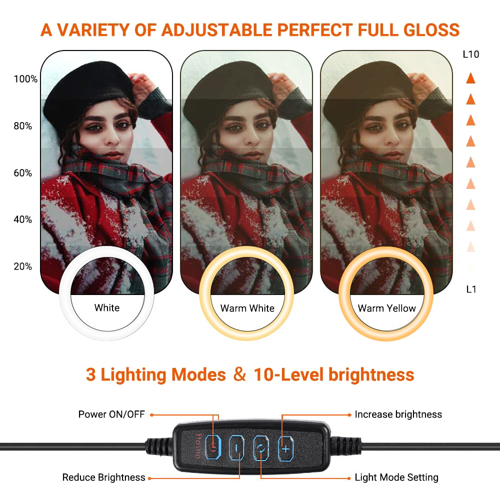 26cm 10 inch Led Ring Selfie L - Photography Lighting With Umbrella のレビューと価格
