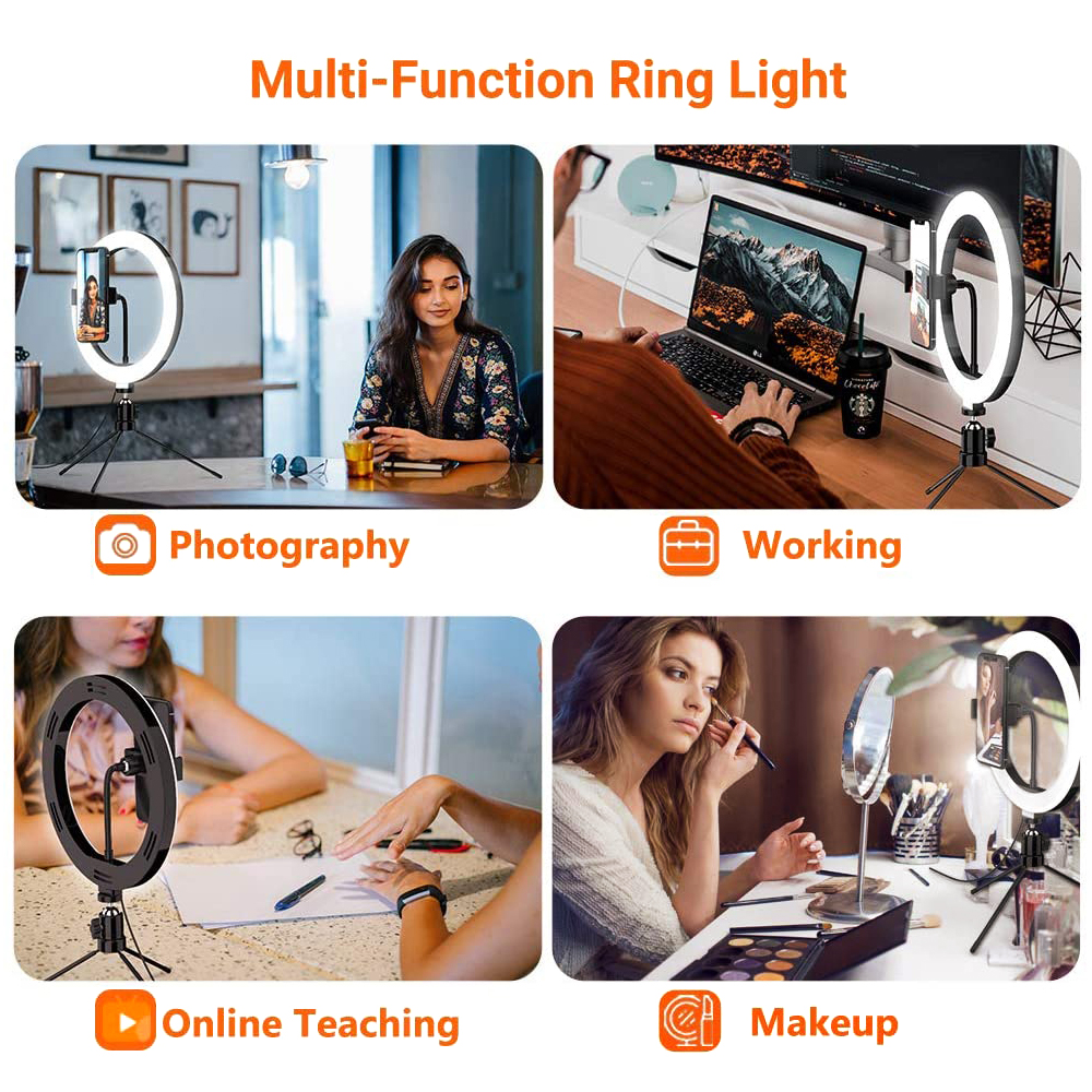 26cm 10 inch Led Ring Selfie L - Photography Lighting With Umbrella のレビューと価格