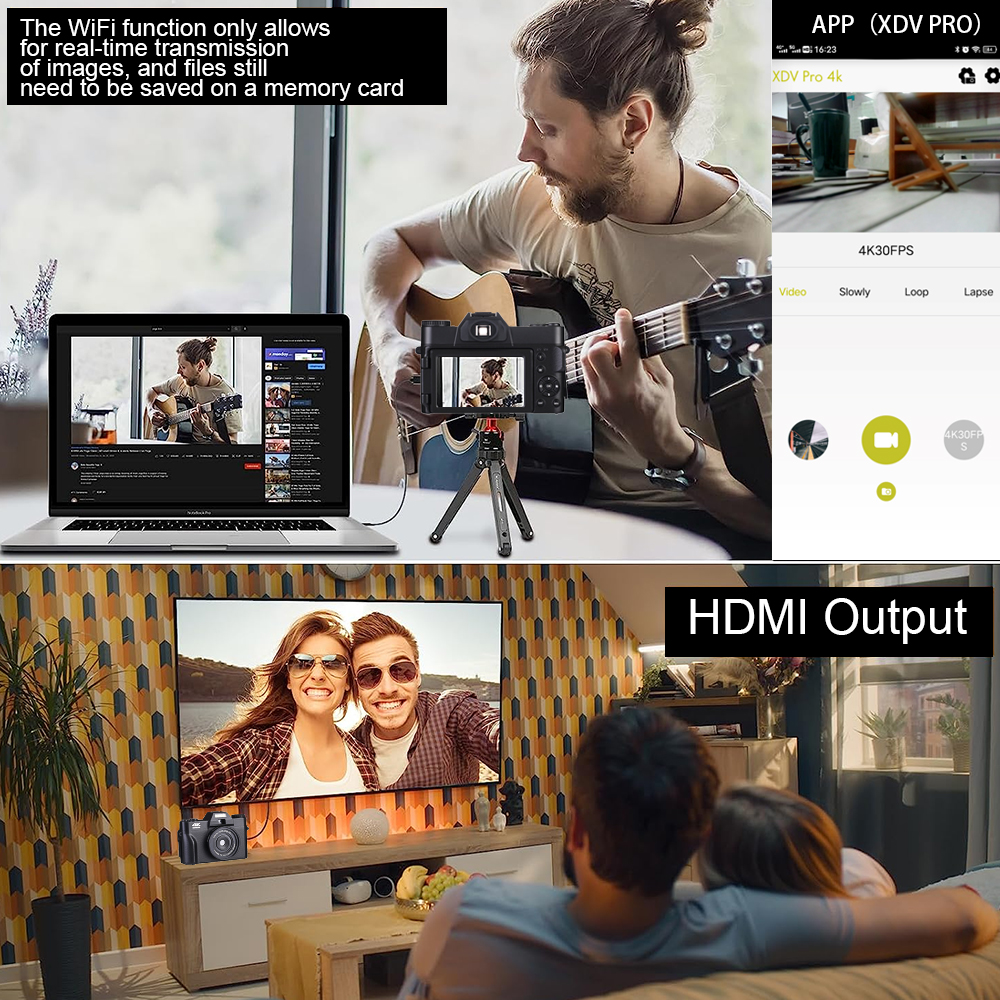 4K HD Video Camera 48MP DSLR D - Photography Using Lighting のレビューと価格