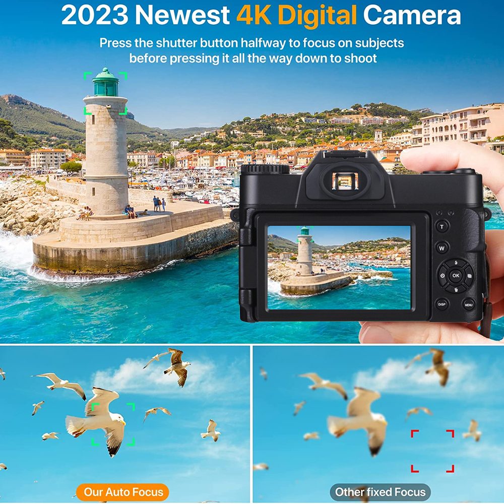 4K HD Video Camera 48MP DSLR D - Photography Using Lighting のレビューと価格