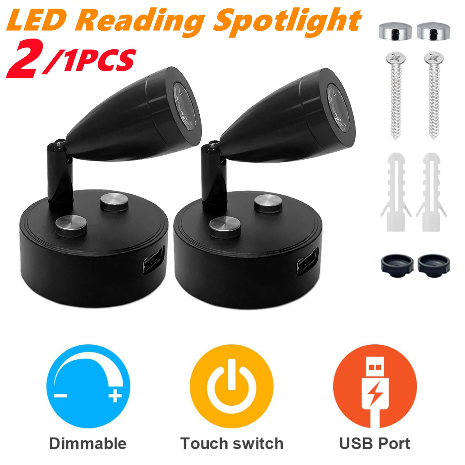 2/1PCS Silver/Black DC 12-24V  - Interior Photography Lighting のレビューと価格