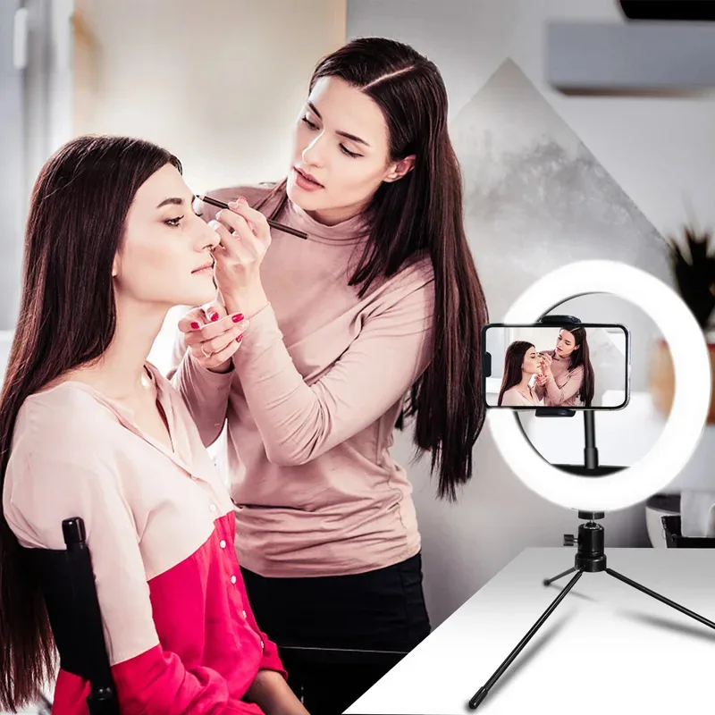 Dimmable26cm LED Ring Light Ki - Photography Lighting With Umbrella のレビューと価格