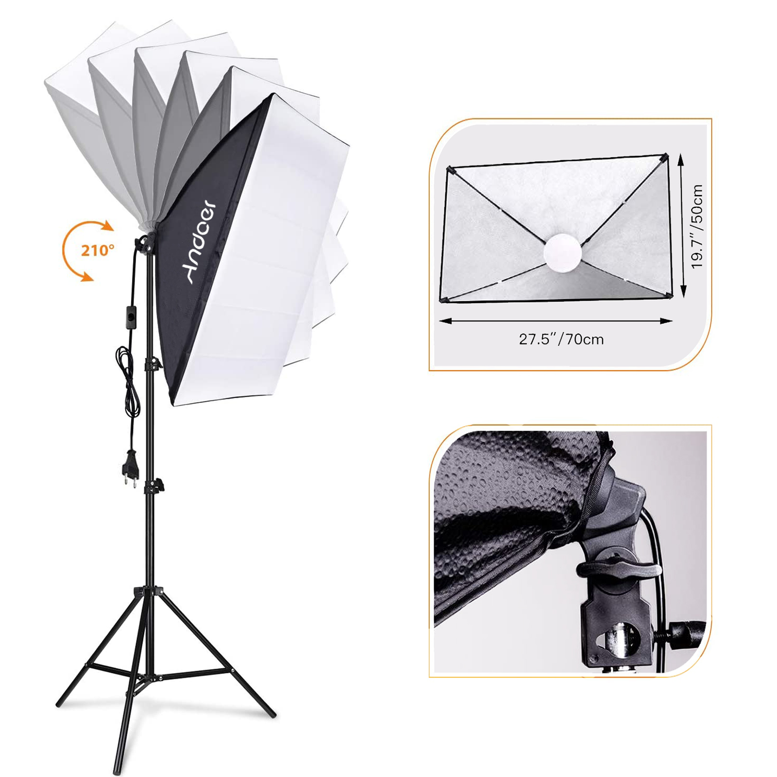 Andoer Studio Photography Ligh - Photography Lighting Softbox のレビューと価格