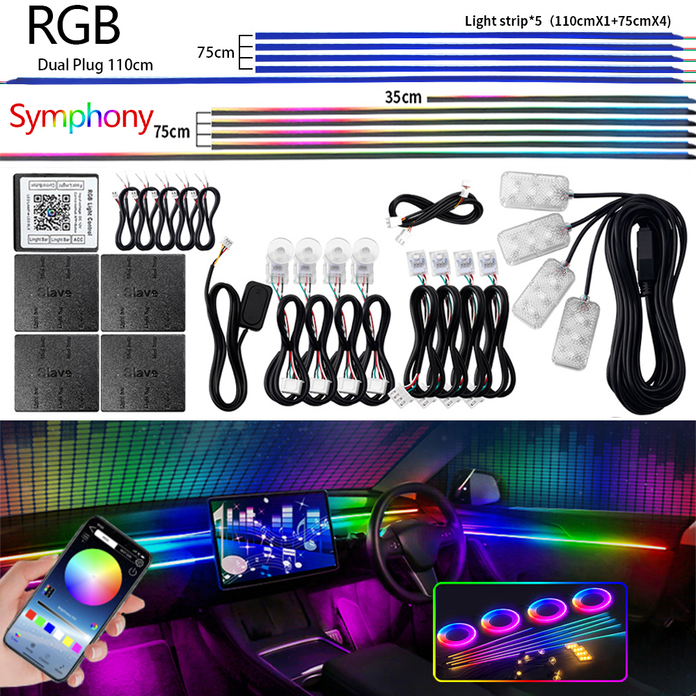 Universal Led Car Ambient Ligh - Interior Photography Lighting のレビューと価格