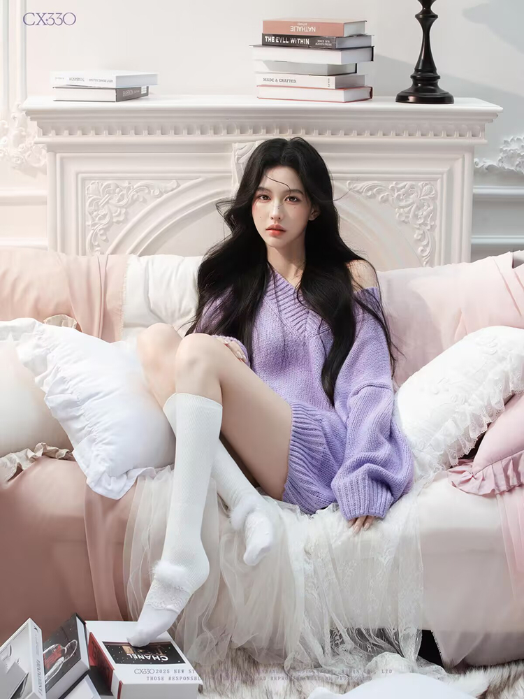 Autumn Winter Purple Sweater O - Lighting In Photography のレビューと価格